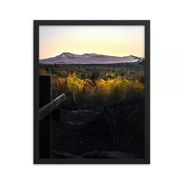 Katahdin in the Distance, Framed Poster, by Garrick Hoffman Photography