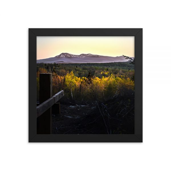 Katahdin in the Distance, Framed Poster, by Garrick Hoffman Photography