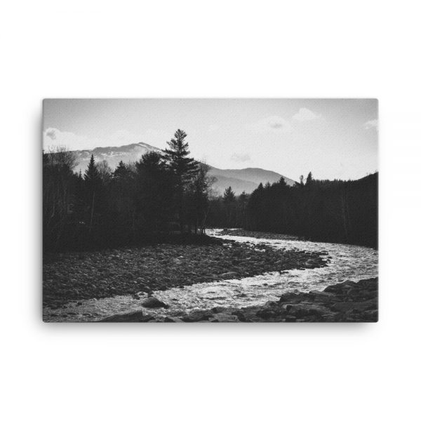 New Hampshire River and Mountain, Canvas Print, by Garrick Hoffman Photography