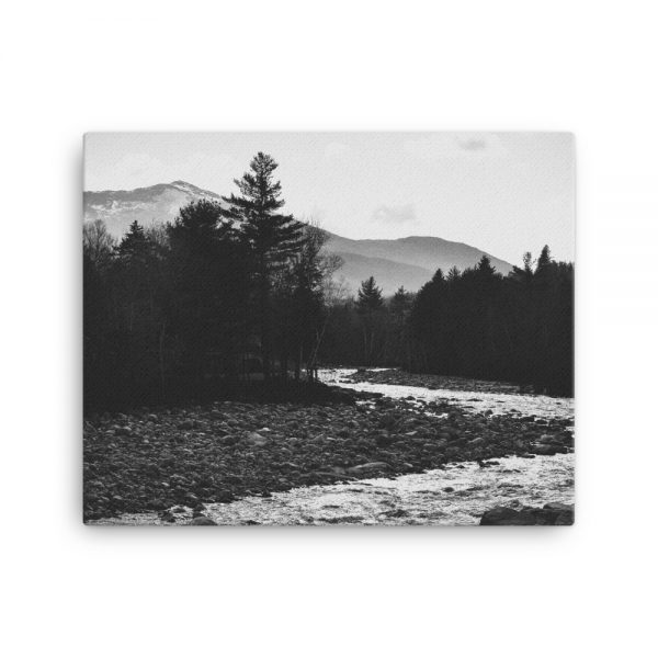 New Hampshire River and Mountain, Canvas Print, by Garrick Hoffman Photography